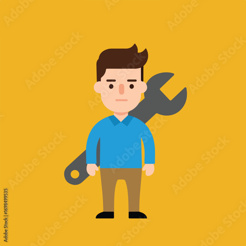 Repairman cartoon