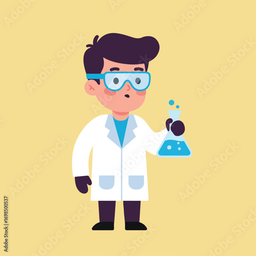 Cartoon scientist