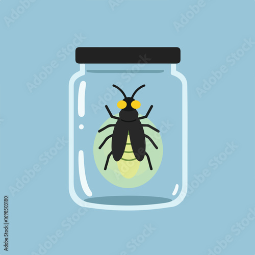 Jarred firefly vector