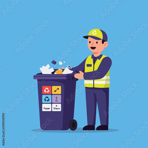 Sanitation worker recycling