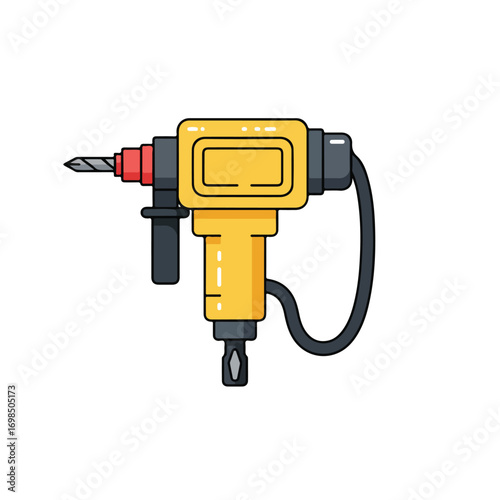 Corded, yellow drill