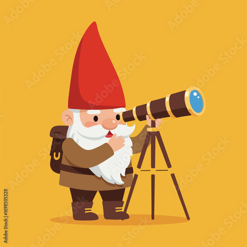 Gnome with telescope