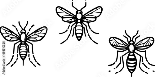 background ilustration mosquitoes