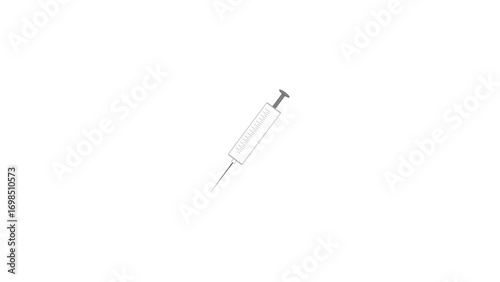Medical Syringe Illustration Simple Diagnostic Tool for Healthcare Concepts and Vaccine Delivery
