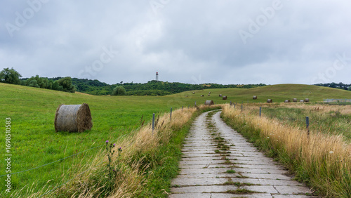 Der Leuchtturm von Hiddensee in weiter Ferne