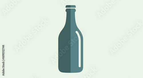 An elegant red wine bottle with a blank label stands isolated on a white background, ready for a celebration