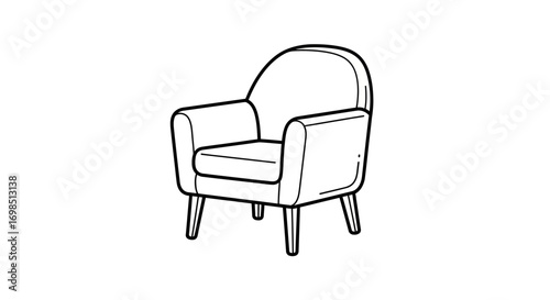 Luxury black leather office armchair isolated on a white background