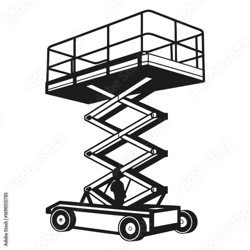 a scissor lift platform for construction work tasks