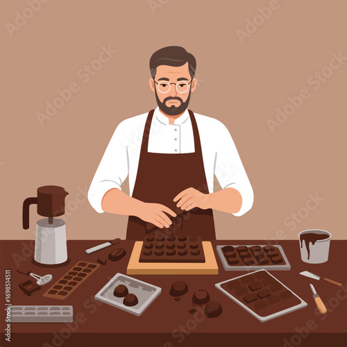 Confectioner at work