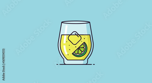 An elegant transparent vector illustration of a red wine glass and a champagne flute with liquid, perfect for a celebration or party