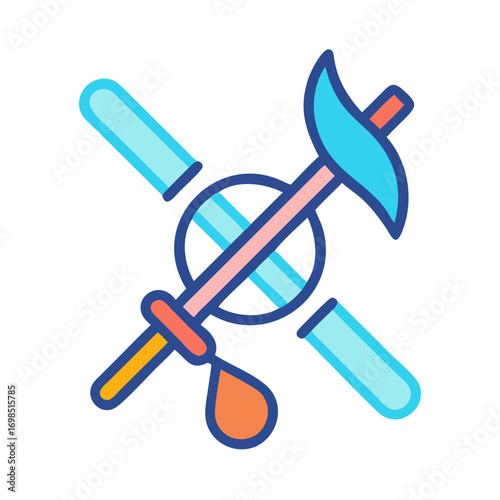 Tools of oil extraction industry flat vector illustration concept