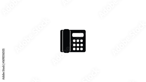 Black and White Telephone Icon A Symbol of Communication