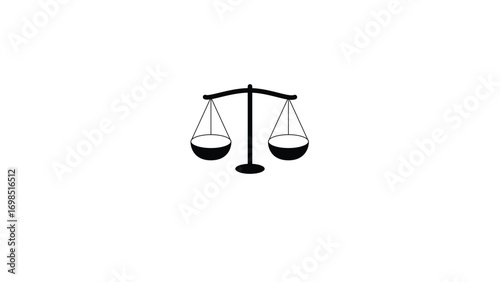 Simple Scales of Justice Illustration Balancing Act for Fairness