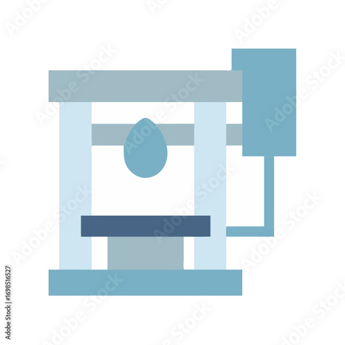 Abstract minimalist art of water droplet system diagram
