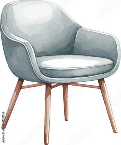 Vector illustration of a beautiful modern comfortable chair