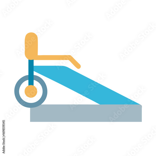 Simple flat wheelchair icon representing disability access symbol