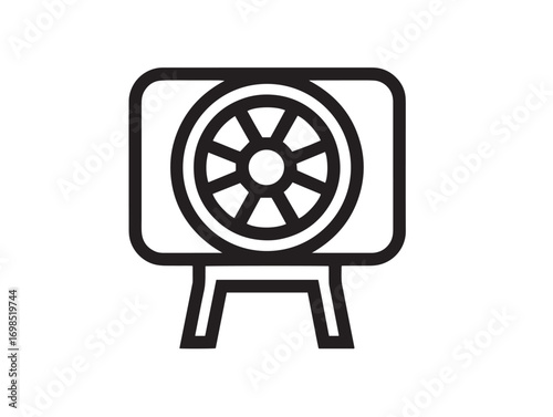 Crisp and clean air dryer illustration in 2D line art