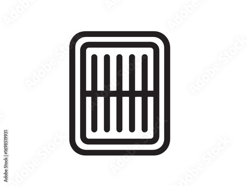 Clean air filter regulator icon in stylish line art