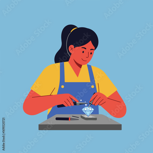 Jeweler at work