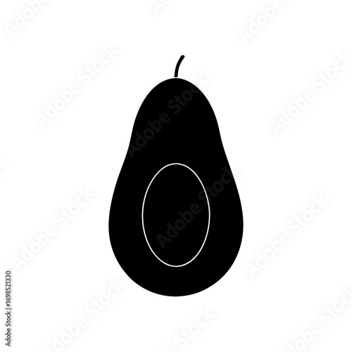 Black silhouette of a single paw print isolated on transparent background silhouette