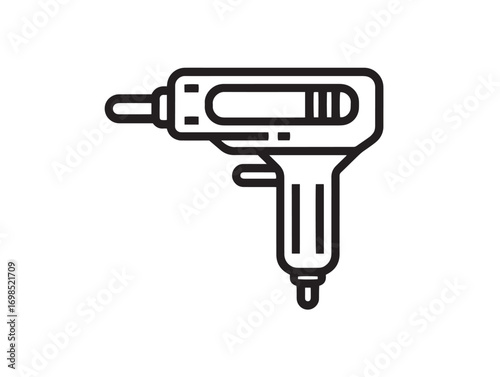 Modern air ratchet icon in clean vector outline style