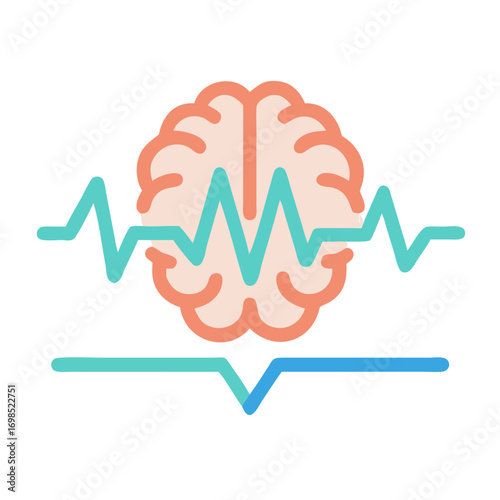 Brain signal illustration showing neural activity and electrical impulses