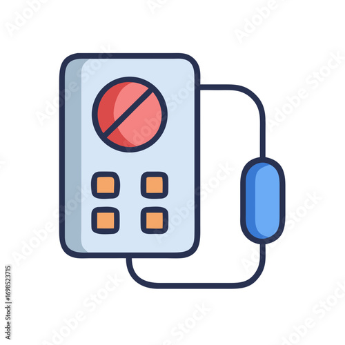 Simple voltmeter illustration for electrical and electronic diagnostics