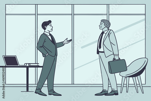business people working, with office supplies around	