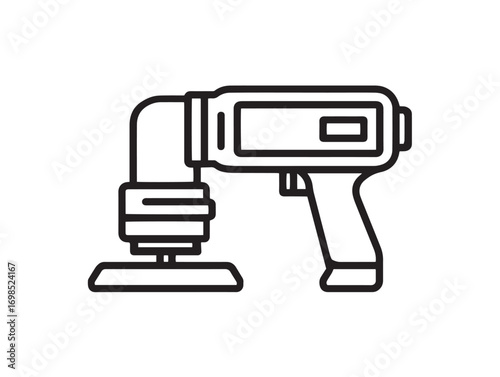 Modern angle grinder illustration in clean vector design