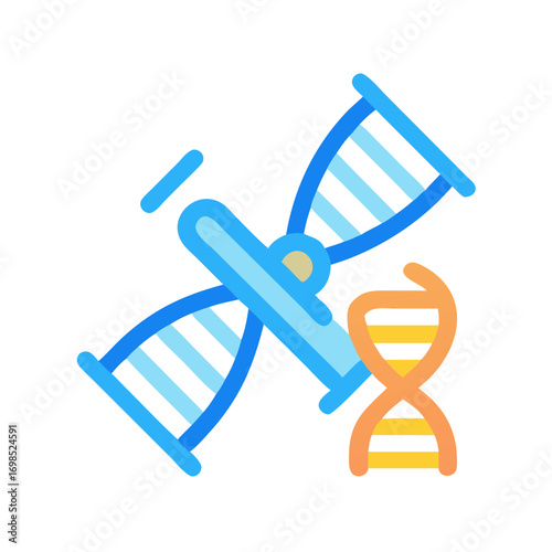 DNA molecular structure depiction with engineering or modification theme