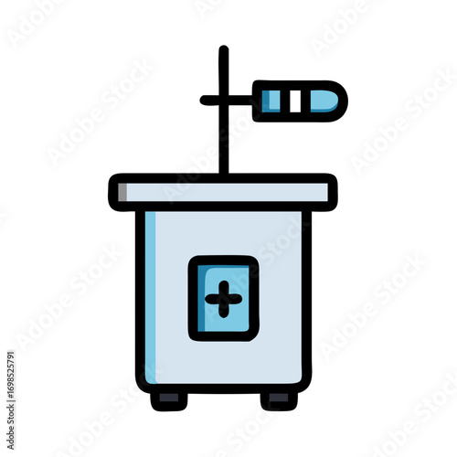 Simple vector illustration of a healthcare medical cabinet