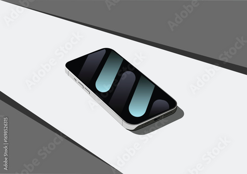 Smartphone  Mockup. Mobile phone. Telephone. Realistic vector illustration.