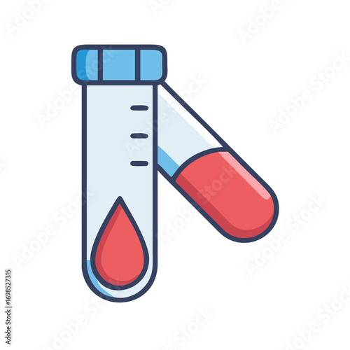 Blood sample in test tubes medical laboratory analysis