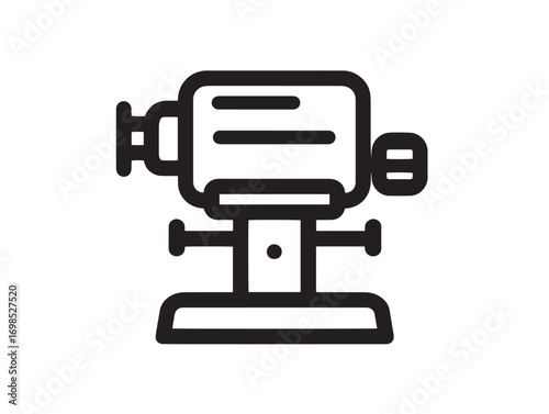 Clean bench grinder icon in professional minimal vector style