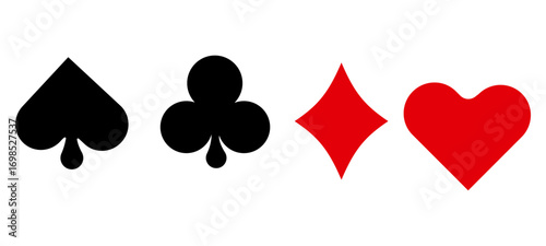vector illustration of playing cards with hearts