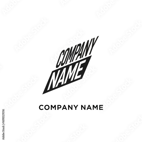 Bold company name logo design with modern and stylish font for branding and marketing.