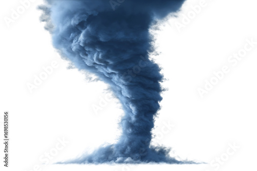 storm tornado isolated on white background, png, ai generated.