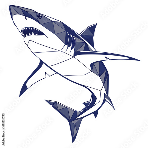 Geometric Shark Design 1