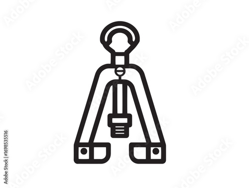 Electrical Cable Puller Icon in Clean Technical Vector Drawing