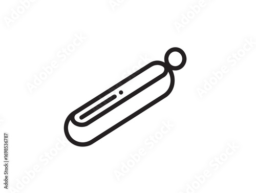 Electrical Cable Stripper Symbol in Stylish Modern Vector Drawing