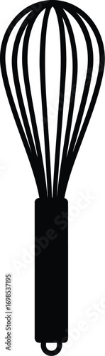 Scalable vector illustration of a whisk icon for kitchen and baking applications
