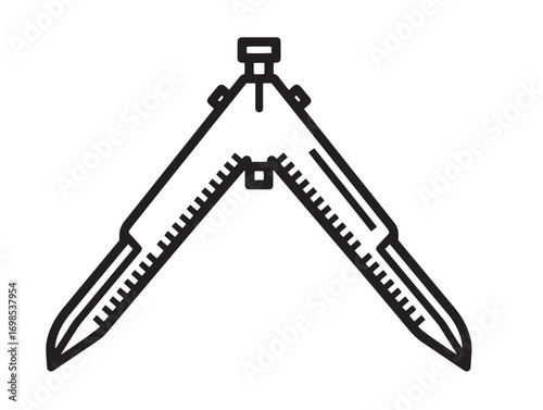 Professional Caliper Measurement Tool Illustration in Modern Vector Style