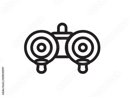Industrial Chain Hoist Illustration in Clean Professional Line Artwork