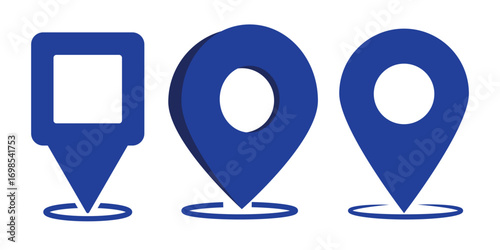  location pointer icon symbol in flat style. Red Location pin icon,