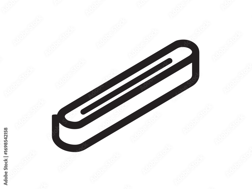 Chalk Line Tool Icon in Clean Minimal Vector Illustration Style Chalk Line Tool Icon in Clean Minimal Vector Illustration Style