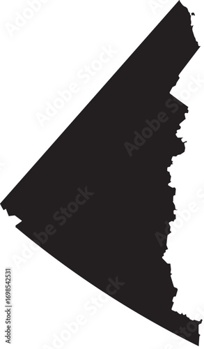 Yukon Canada Province Map Silhouette High Detail Editable