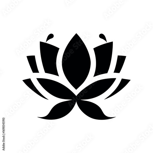 Lotus mandala blended with butterfly wings in abstract art Vector illustration