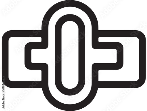 Circuit Breaker Lock Icon in Clean Professional Modern Vector Line Artwork