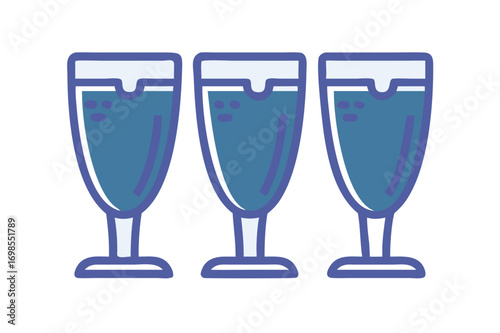Draught beer in glasses .Monochrome illustration of a tall glass filled with dark beer and foamy head. Vector retro hand drawn illustration
