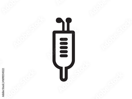Electrical Continuity Tester Tool Symbol in Minimal Elegant Vector Artwork